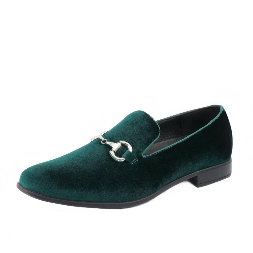 NEW AMALI men's brad velvet loafer in green